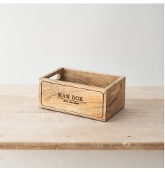 Wooden Man Box 20cm