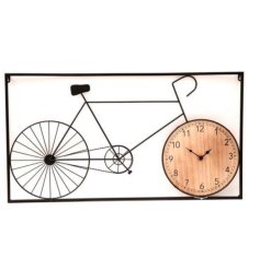Bring a touch of fun to your deco with this bike shaped clock