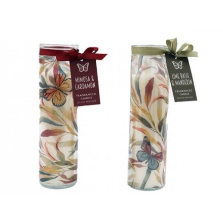 2/A Tube Candle Butterfly Design, 20cm