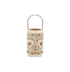 Adorn your home with this charming lantern, perfect for both shabby chic and modern styles.
