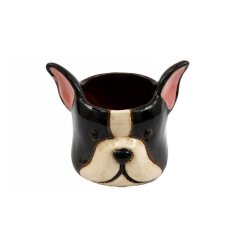 A funny dog planter perfect for herbs and plants