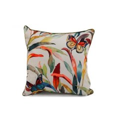 Add a touch of natural charm to your home decor with this lovely butterfly cushion.