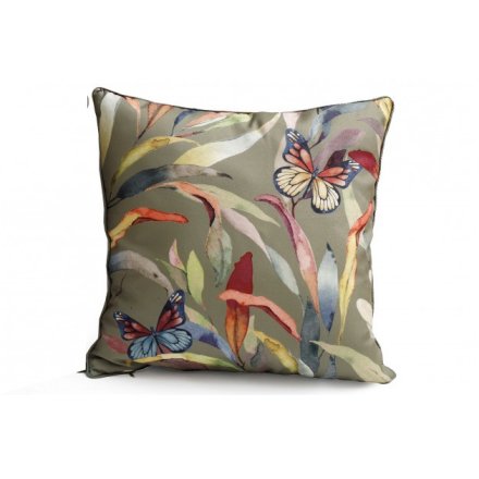 Colourful Butterfly Scene Cushion 40cm