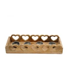 An elegant and stylish tea light holder crafted from wood. 