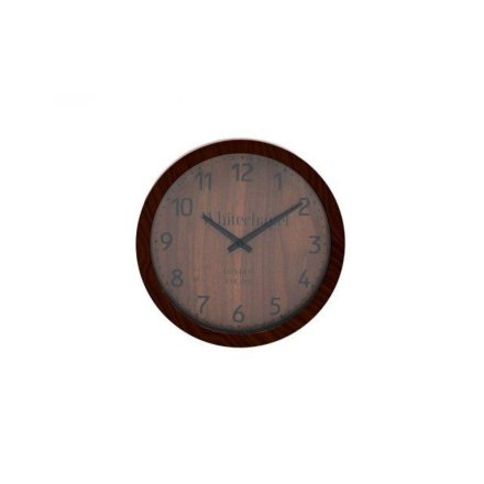 Wood Effect Wall Clock 22cm