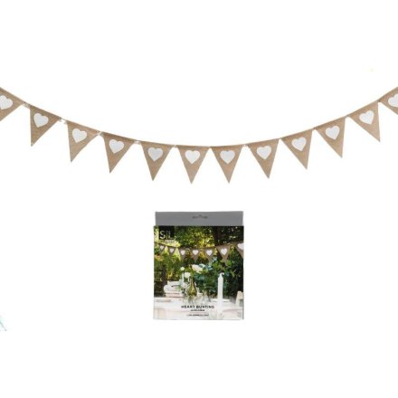 Add a touch of charm and love to any space with our 12pc Heart Bunting.