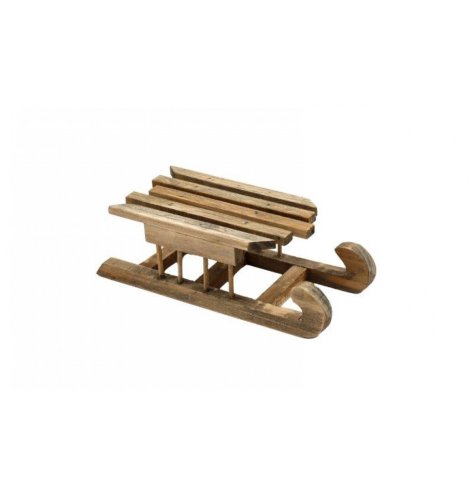 Wooden Sleigh Decor 27cm