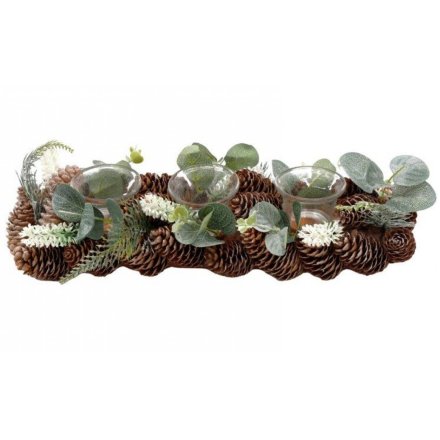 Plastic Festive Pinecone T-Light Holder 38cm