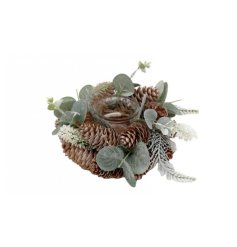 Elevate your table décor with our charming pinecone tea light holder