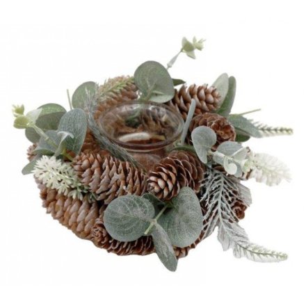 Pinecone T-light Holder Centrepiece, 20cm