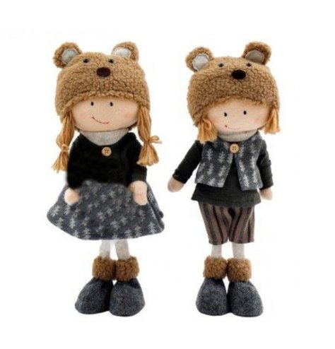 37cm Boy & Girl Standing Figures 