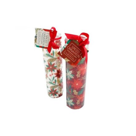 Poinsettia Candles 2 Assorted 20cm