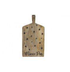 Mince Pies Wooden Serving Board 50cm