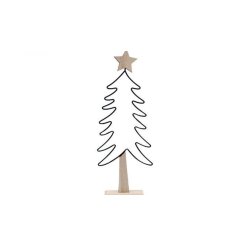 44cm Wire Christmas Tree w/ Wooden Base