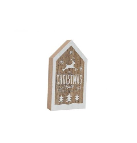 Christmas House Sign Wooden 12cm