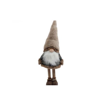 Standing Santa Gonk with tartan Coat, 81cm