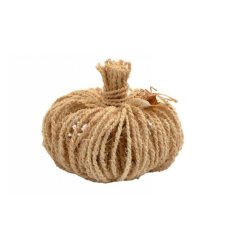 A beautiful coco rope pumpkin which looks striking on its own or as part of a mixed pumpkin display.