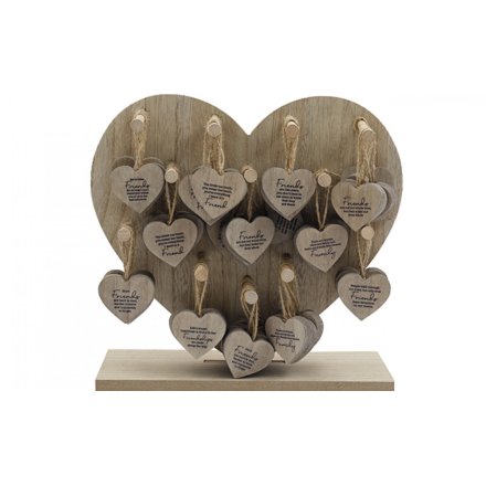 5cm Friends Heart Plaques w/ Stand