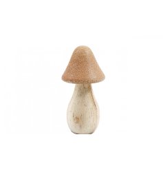 bring a rustic vibe to your home deco with this cute little mushroom decoration