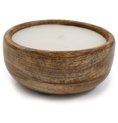 create a stunning vocal point in the home with this mango wood wax candle 