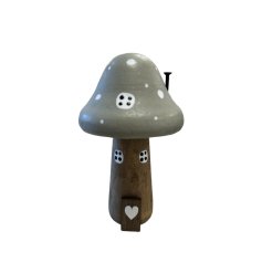 This wooden mushroom house is great for creating a woodland feeling in the home.