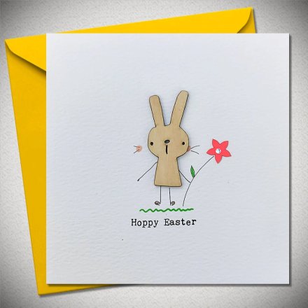Hoppy Easter Rabbit Greetings Card