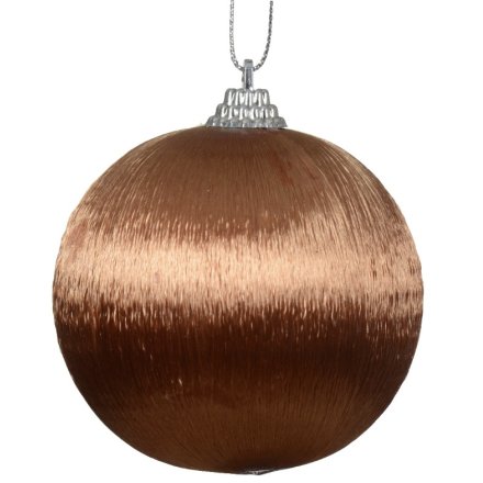 8cm Soft Fabric Gold Bauble
