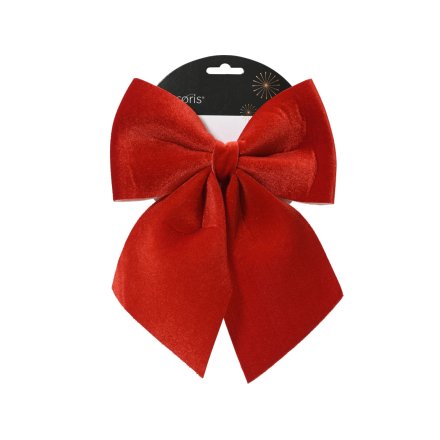 Red Bow Decoration 24cm