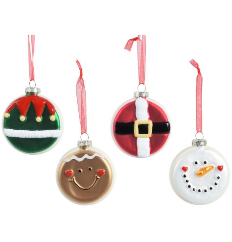 Disk Baubles w/ Metallic Finish 4/a