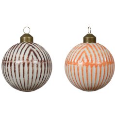 Striped Ribbed Baubles 2/a