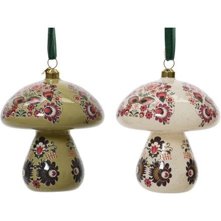 Add elegance to your holiday decor with beautiful hanging mushrooms