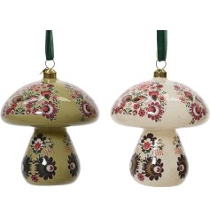 Add elegance to your holiday decor with beautiful hanging mushrooms