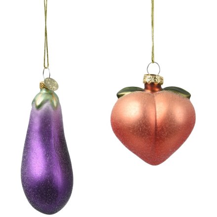 Peach & Eggplant Festive Hangers
