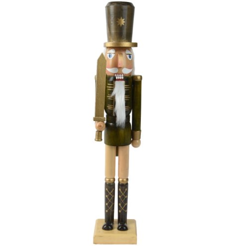 Gold Detailed Nutcracker Soldier with Sword, 50cm