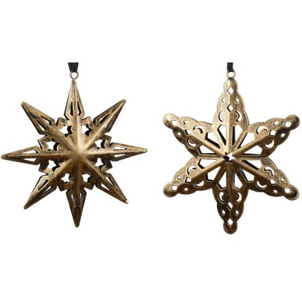 Iron Cut Out Star Hangers 2/a 