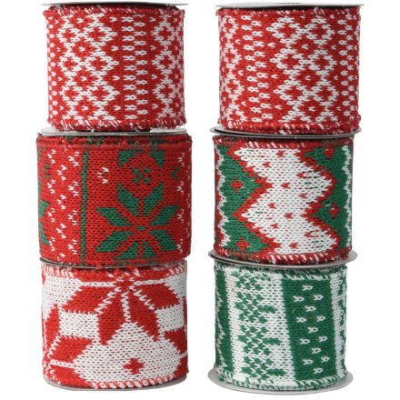 5 / A Green & Red Gift Wrap Ribbon