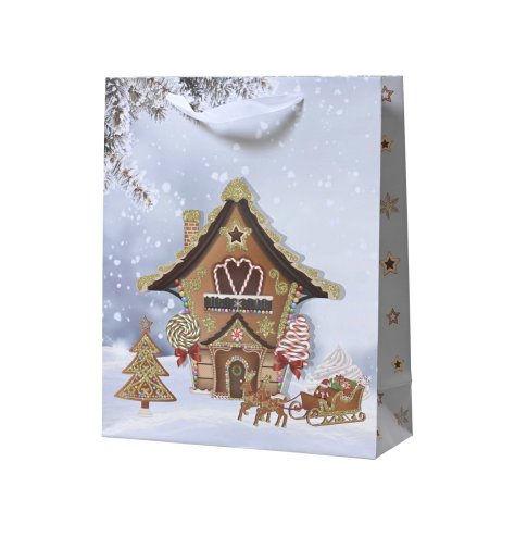 Gingerbread House Gift Bag 24cm