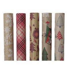 Festive Craft Wrapping Paper 5/a