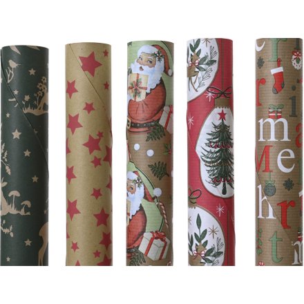 5/a Traditional Wrapping Craft Paper