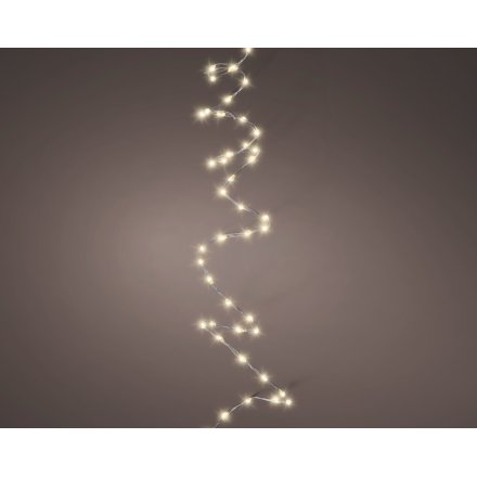 Warm White Extra Dense Micro LED Wire Lights, 100 Bulbs