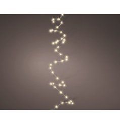 Warm White Extra Dense Micro LED Wire Lights, 100 Bulbs