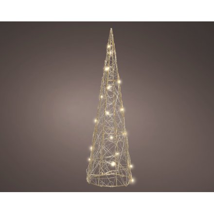 LED Indoor Metal Cone Tree, 40cm