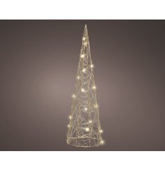 Metal Cone LED Tree - Indoor Use, 40cm