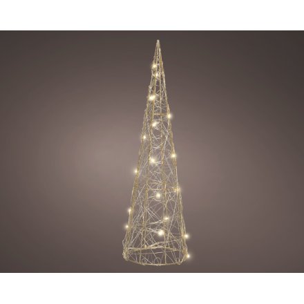 Metal Steady Micro LED Cone Tree, 60cm