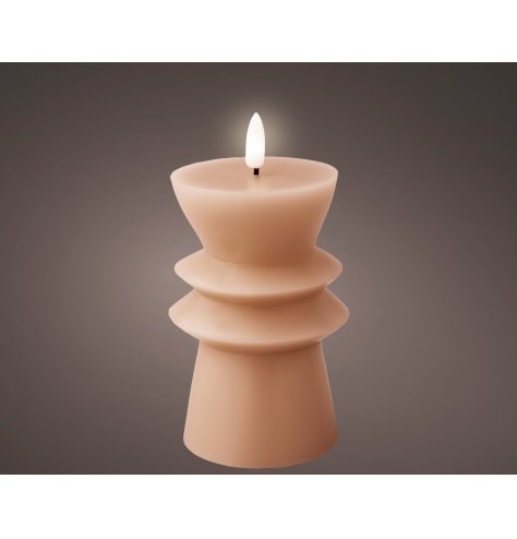 Light Up LED Wick Candle holder Small, 14.6cm