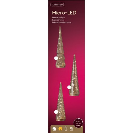 3/A Micro LED Tree Deco Indoor Use, 35cm