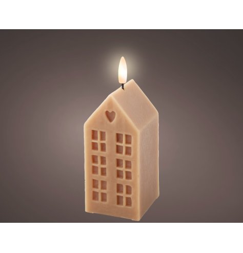 Natural Candle House w/ LED Wick