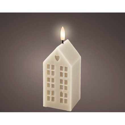 LED Wick Candle House 14.8cm