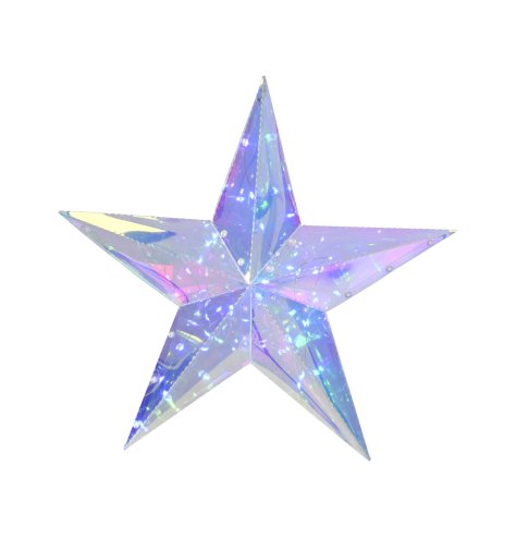Small Indoor Micro LED Iridescent Star, 36cm