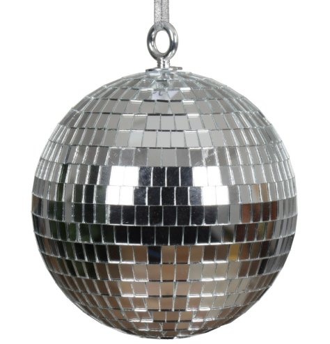 Hanging Silver Bauble Deco, 15cm